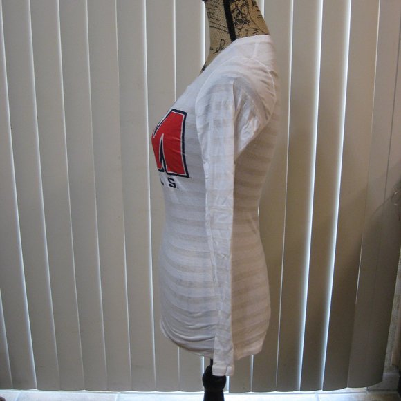 NWT KA Knights white red Ole Miss Rebels tee t shirt top S small - Picture 3 of 5